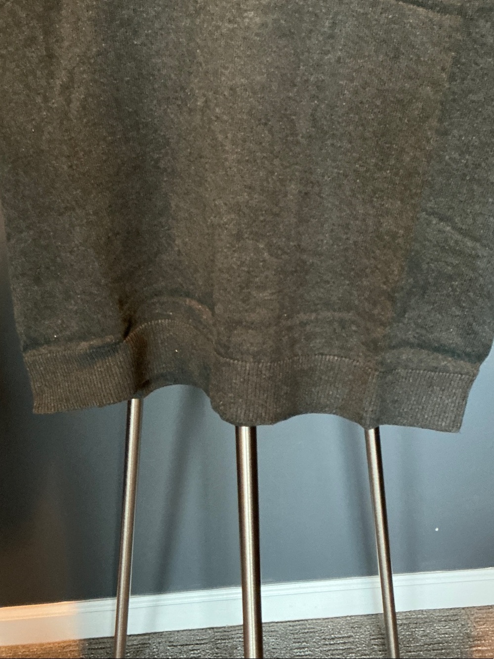 Men's Dark Charcoal Knit Polo - Picture 6 of 9